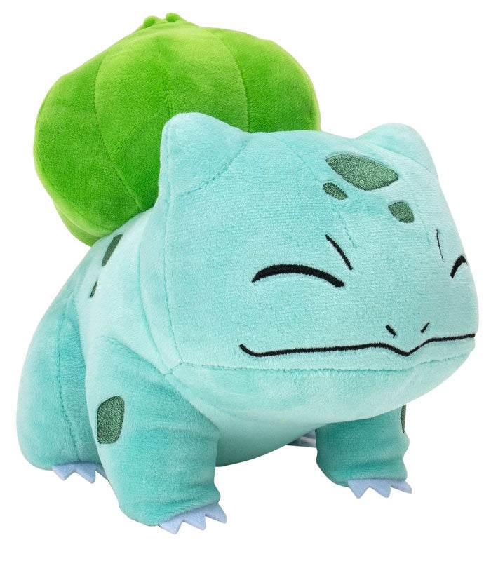 Bulbasaur Eyes Closed 8" Pokemon Plush with serene expression and green bulb on back.