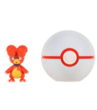 Load image into Gallery viewer, Magby figure and Premier Ball from Pokémon Clip &#39;N&#39; Go set for young trainers.
