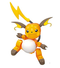 Load image into Gallery viewer, MEGA Pokemon Pikachu Evolution Set featuring articulated Raichu figure.
