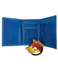 Load image into Gallery viewer, Pokemon Tri-fold Pikachu Lightning Strike Wallet featuring multiple card slots and vibrant design.
