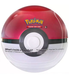 Pokemon TCG Series 9 Poke Ball Tin collectible with booster packs and stickers.