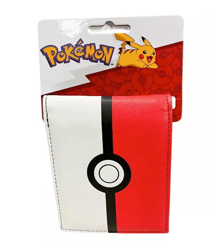 Pokemon Pokeball Bi-Fold Wallet with premium stitched design and color-blocking details.