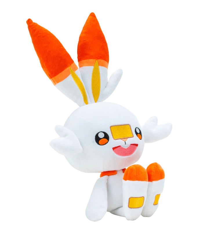 Scorbunny 12" Pokemon Plush toy with energetic and detailed design.