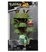 Load image into Gallery viewer, Pokemon Select Summer Forest Environment pack with Applin and Bulbasaur figures.
