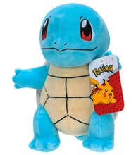 Load image into Gallery viewer, Squirtle 8&quot; Plush Pokemon toy with bright blue color and squirrel-like tail.
