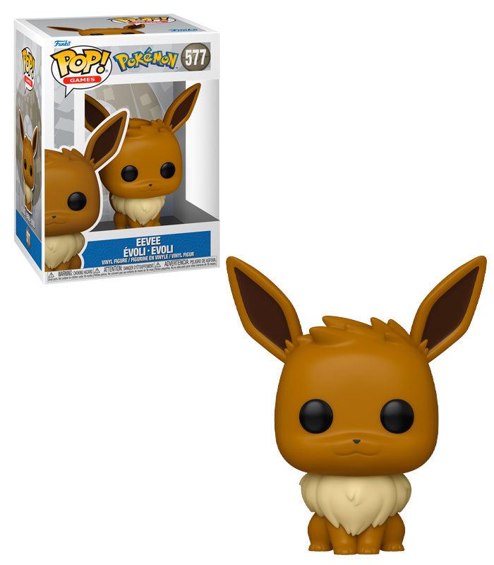 Eevee Pokemon POP! Vinyl Figure with adorable design, perfect for collectors.