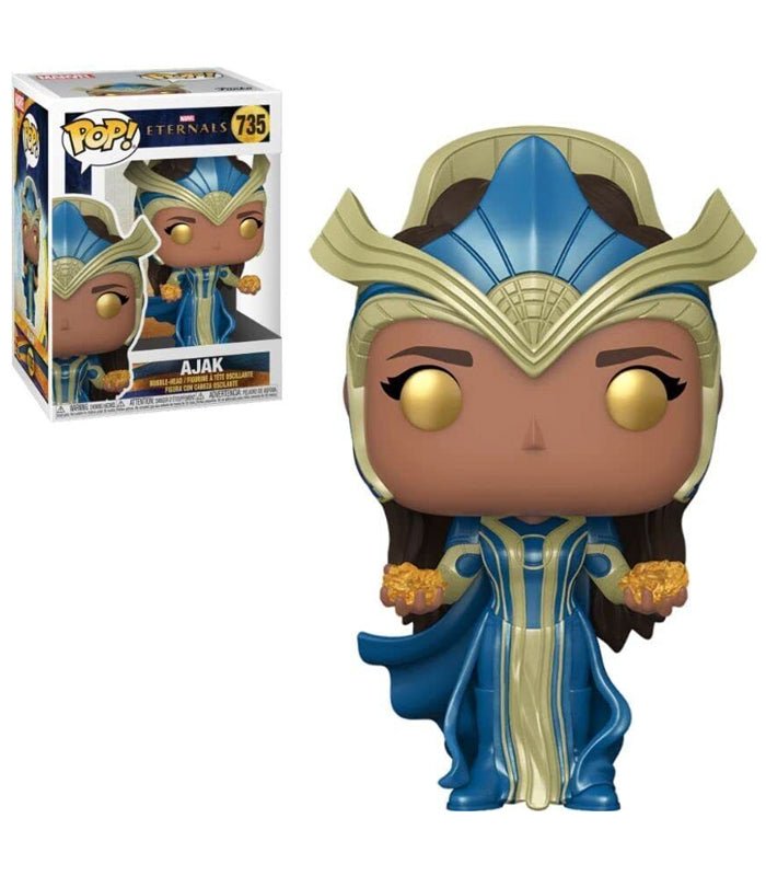 Ajak Eternals POP! vinyl figure showcasing detailed costume and regal pose.