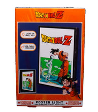 Load image into Gallery viewer, Goku &amp; Frieza A4 Poster Light from Dragon Ball Z packaging.
