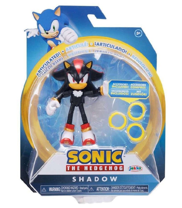 Sonic The Hedgehog Shadow Figure, Plus Rings