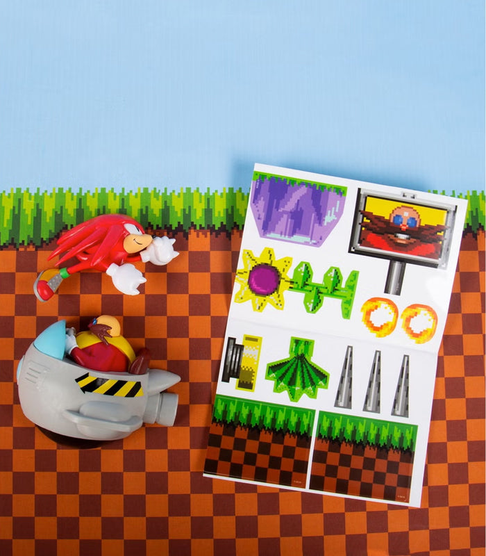 Knuckles and Dr. Eggman wall figures with Sonic The Hedgehog Comic Ons themed decals.