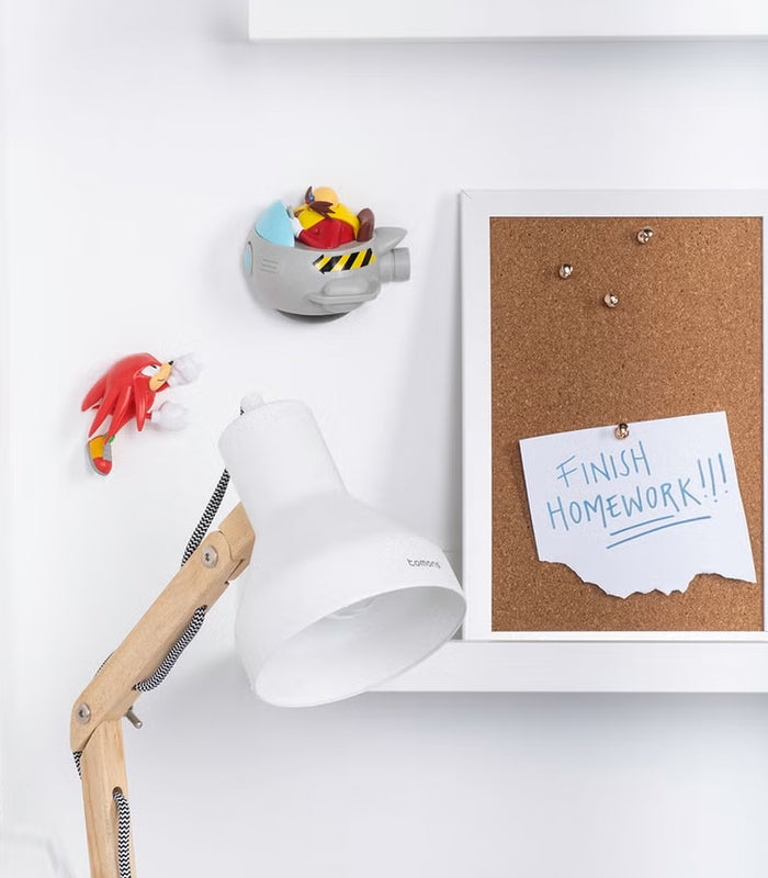 Sonic The Hedgehog Comic Ons wall decor with Knuckles and Dr. Eggman figures and decals.