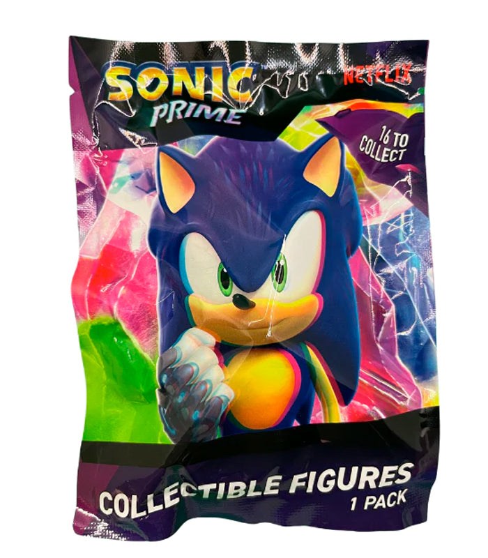 Sonic Prime Mystery Figure collectible pack featuring Sonic from the Netflix series.