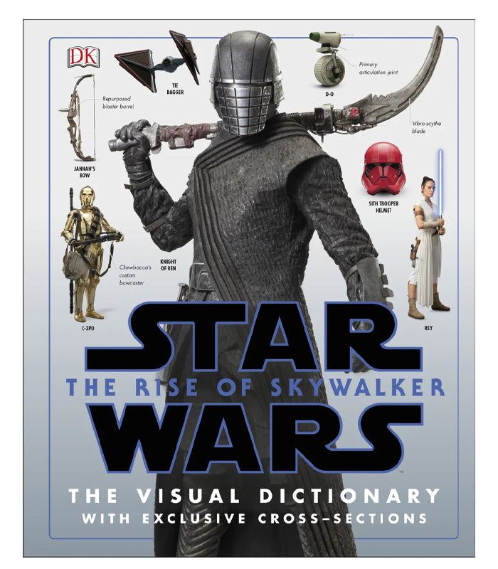 Star Wars The Rise of Skywalker The Visual Dictionary cover with characters and film elements.
