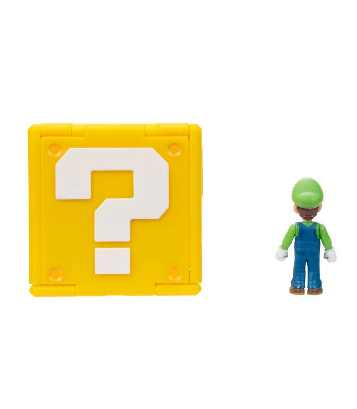 Luigi Mini Figure with Question Block