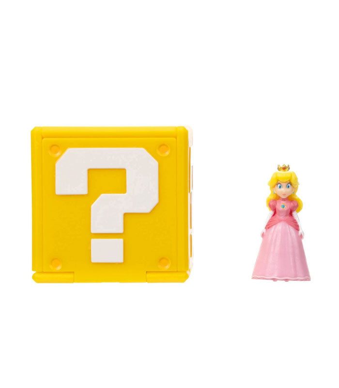 Movie 3cm Peach Mini Figure with Question Block accessory.