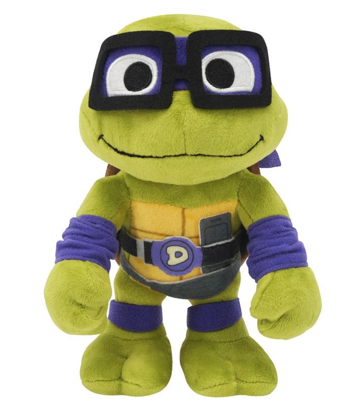 Teenage Mutant Ninja Turtles Mutant Mayhem Donatello 8" Plush with purple bandana and detailed design.