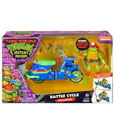 Teenage Mutant Ninja Turtles Movie Battle Cycle with Raphael action figure and transformable side car.