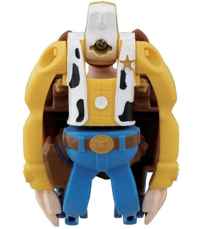 Hatch n Heroes Toy Story Woody transforming figure in egg shape.