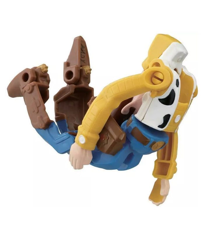 Transforming Woody toy from Hatch n Heroes Toy Story collection.
