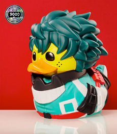 Hero Academia Izuku Midoriya Collectible Duck in hero costume, TUBBZ collectible.