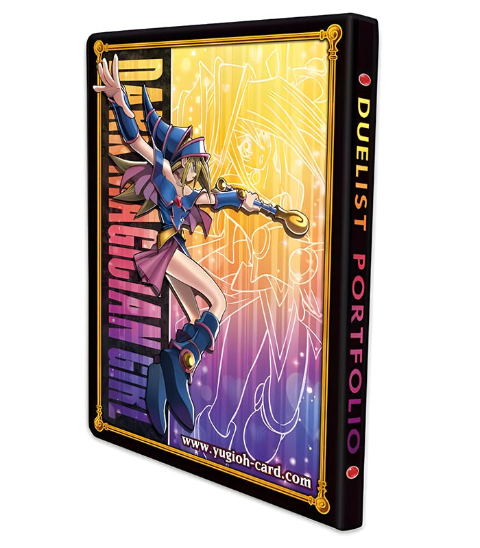 Yu-Gi-Oh! Dark Magician Girl 9-Pocket Duelist Portfolio featuring card slots and vibrant artwork.