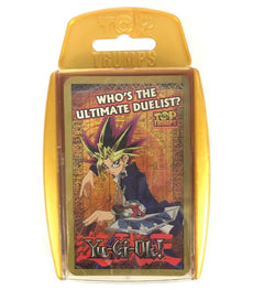 Yu-Gi-Oh! Top Trumps card game in yellow packaging featuring anime duelist.