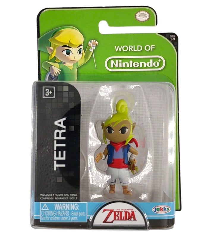 World of Nintendo Legend of Zelda - Tetra Mini Figure in packaging, detailed pirate attire, collectible item.