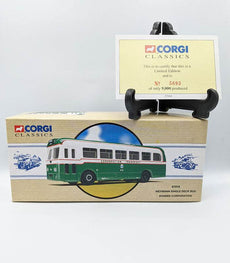 Corgi Weymann Single Deck Bus Dundee Corporation die-cast model with certificate.