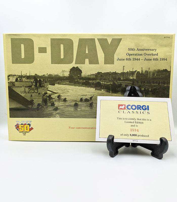 Corgi D-Day 50th Anniversary Operation Overlord limited edition set with authentication certificate.