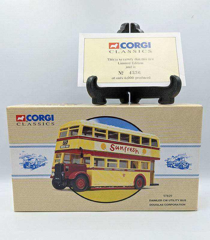 Corgi Daimler CW Utility Bus Douglas Corporation model with box and certificate.
