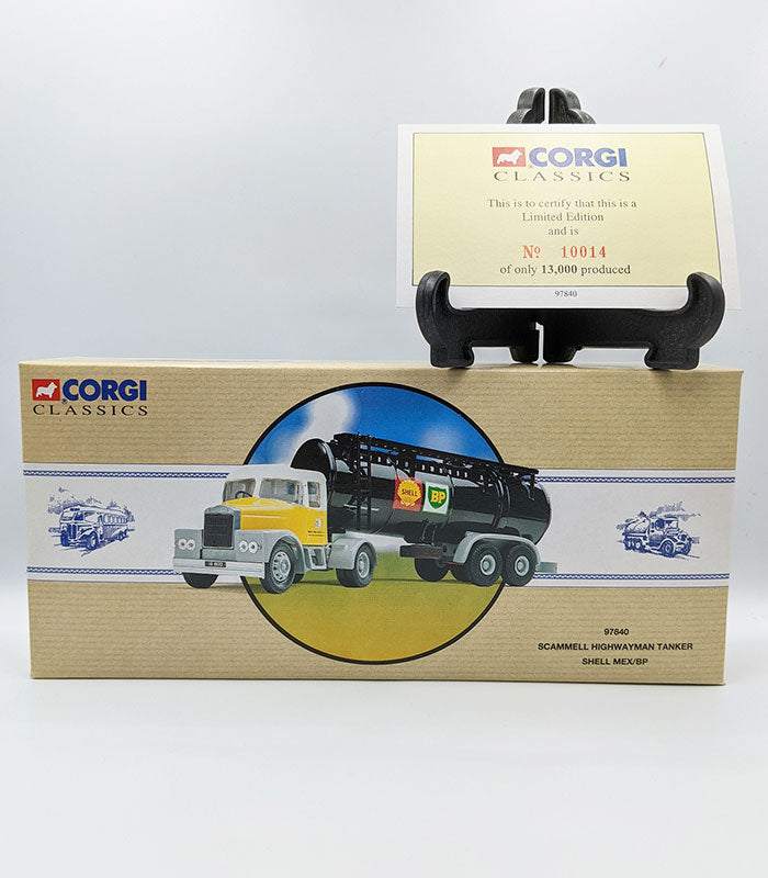 Corgi Scammell Highwayman Tanker Shell Mex/BP with certificate, limited edition die-cast model.