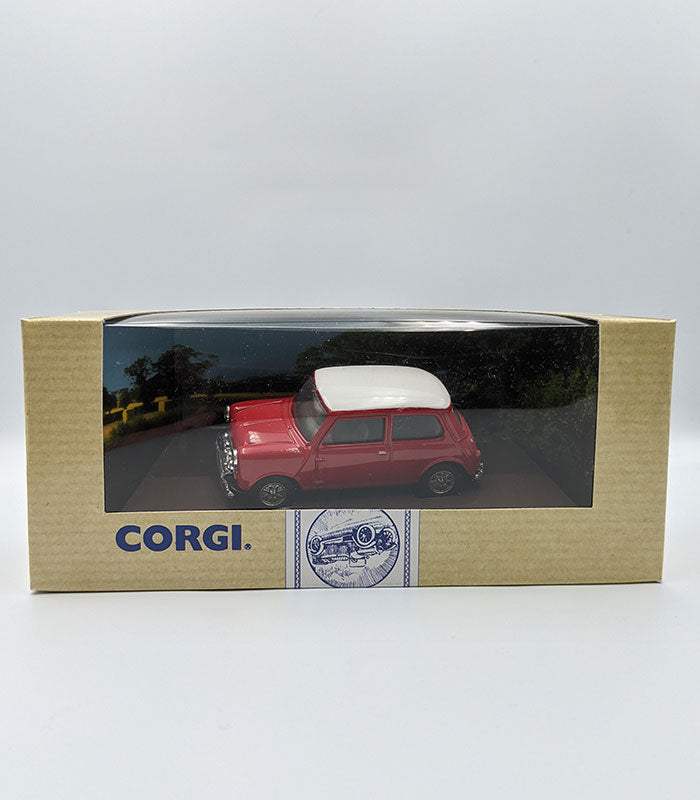 Corgi Mini Red die-cast model in original packaging, limited edition vehicle.