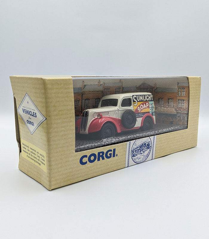 Corgi Ford Popular Van Sunlight Soap die-cast model in display box.