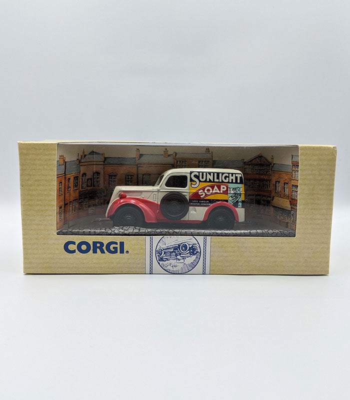 Corgi Ford Popular Van Sunlight Soap die-cast model in packaging.