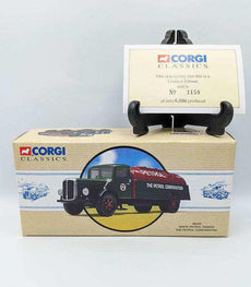 Corgi White Petrol Tanker limited edition die-cast model with authentication certificate.