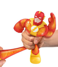 Load image into Gallery viewer, Heroes of Goo Jit Zu Speed Armor Flash toy being stretched and squeezed.
