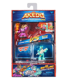 Akedo Ultimate Warriors Versus Pack - Madame Furball VS Epic Shreddy action figures packaging.
