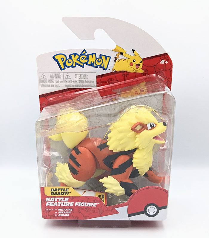 Pokemon Battle Figures - Arcanine action figure in packaging with realistic features and articulation.