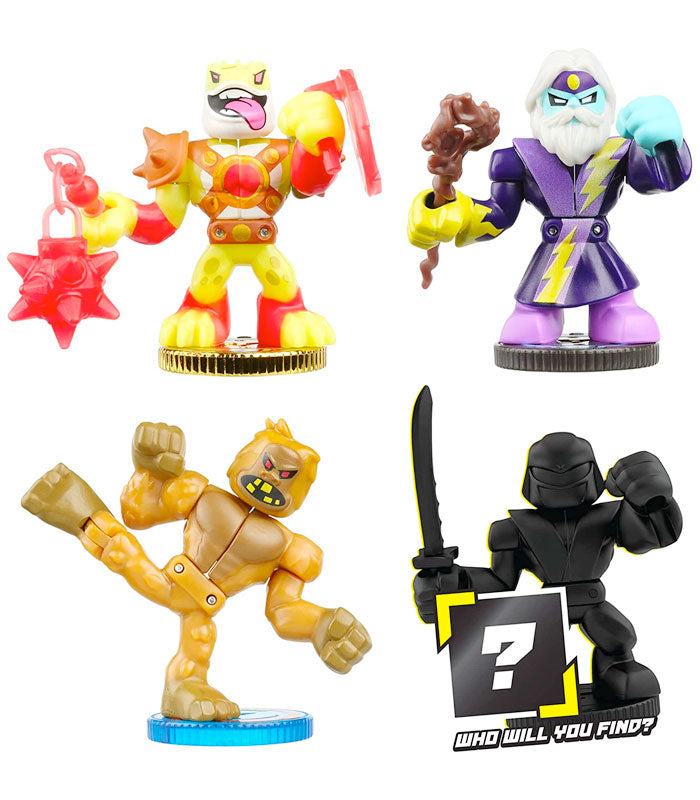 Akedo Ultimate Arcade Warrior Collectors Pack with Flyswat, Badfoot, Thunderwind, and a hidden mini figure.
