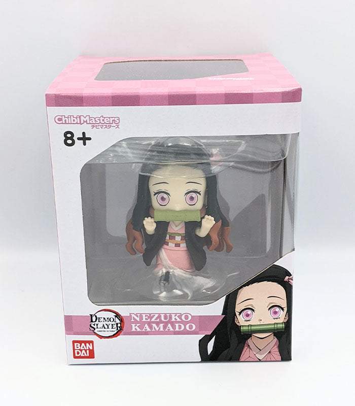 Chibi Masters Demon Slayer Nezuko Kamado anime figure in display box.