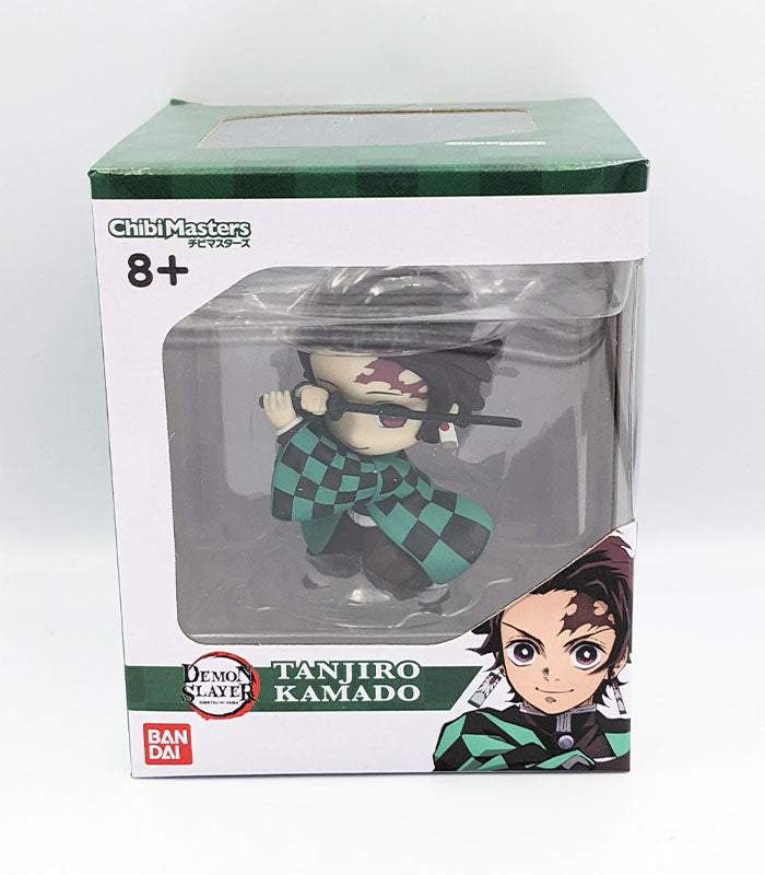 Chibi Masters Demon Slayer Tanjiro Kamado anime figure in display box.
