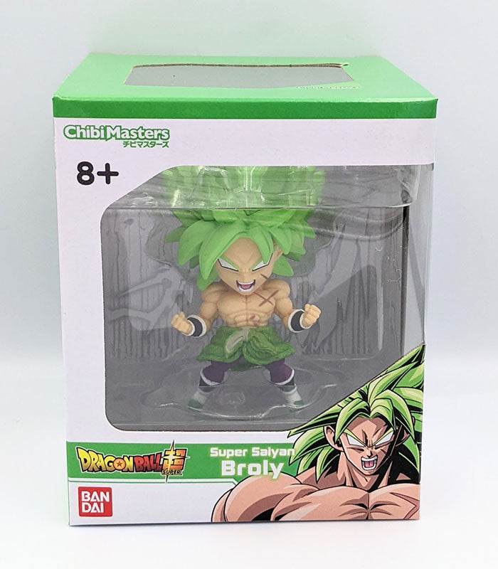 Chibi Masters Dragon Ball Super Broly anime figure in a display box.