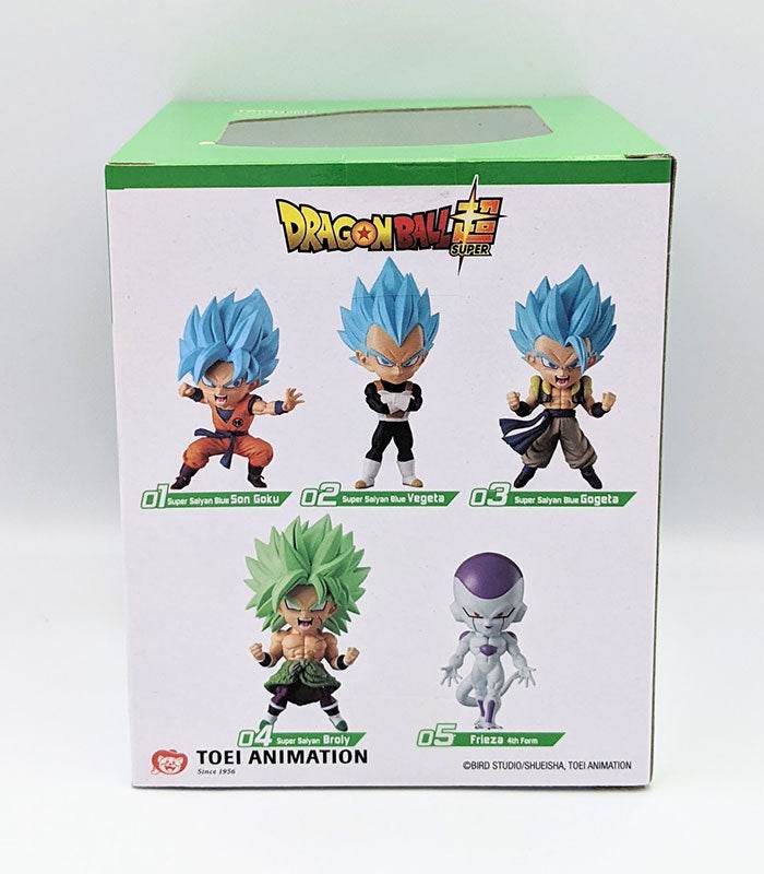 Chibi Masters Dragon Ball Super Broly collectible anime figure display box featuring detailed miniature figures.