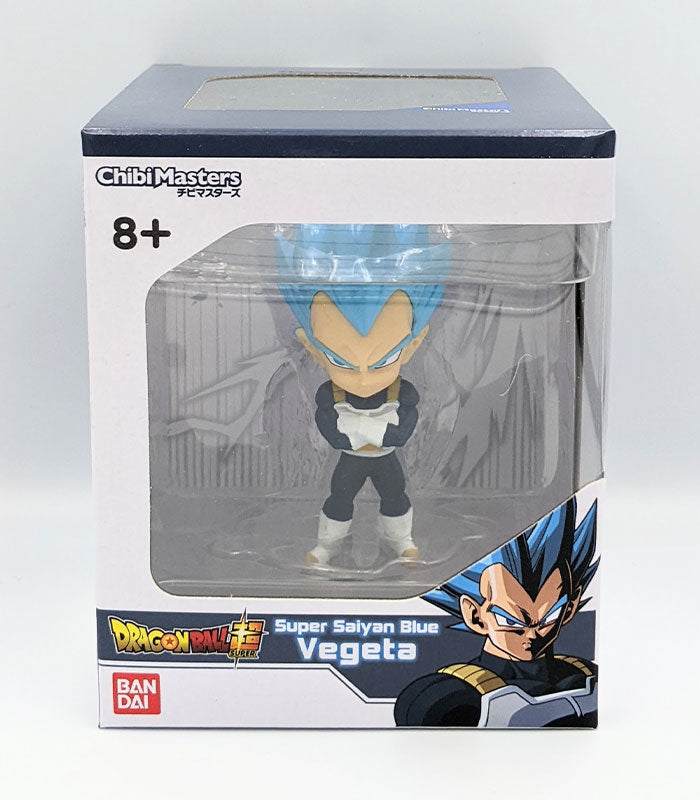 Chibi Masters Dragon Ball Super Vegeta anime figure in display box.