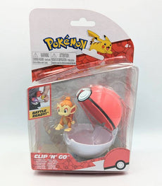 Pokemon Clip 'N' Go Chimchar figure set with Poke Ball in packaging.