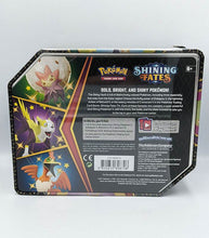 Load image into Gallery viewer, Pokémon TCG Shining Fates Tin featuring Cramorant V and booster packs.
