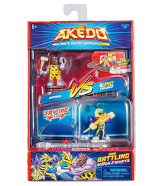 Akedo Ultimate Arcade Warriors Versus Pack - Cromag vs Epic Tailwhip action figures in packaging.