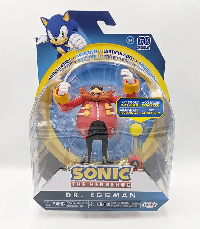 Dr Eggman 4 Inch articulated action figure with Star Post accessory in packaging.