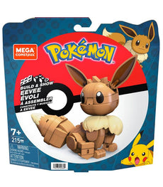 Pokemon Mega Construx Eevee building set with 215 pieces for ages 6 and up.