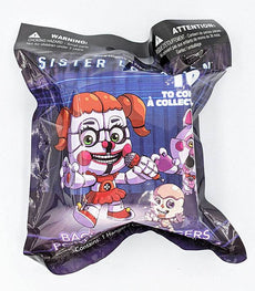 Five Nights at Freddy's Sister Location Hangers mystery blind bag featuring Circus Baby design.